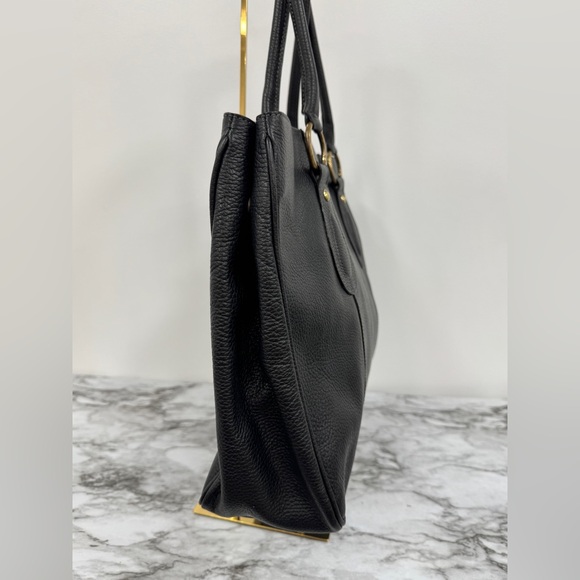Cristian Genuine Leather Black Tote Bag – Made in Italy - Picture 6 of 10